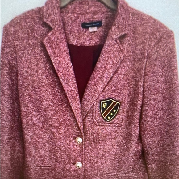 NWOT Tommy Hilfiger Maroon Dark Red Womens Blazer size 8 - Picture 1 of 1